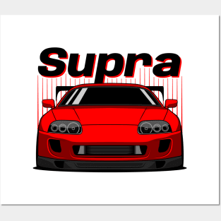 JDM Red Supra Posters and Art